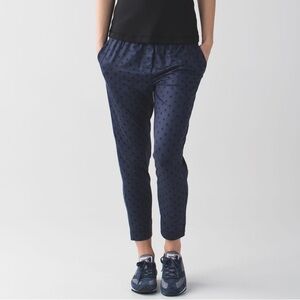 Lululemon Jet Crop (Slim) -Luxtreme Ghost Dot Deep Navy Black Jogger Pant